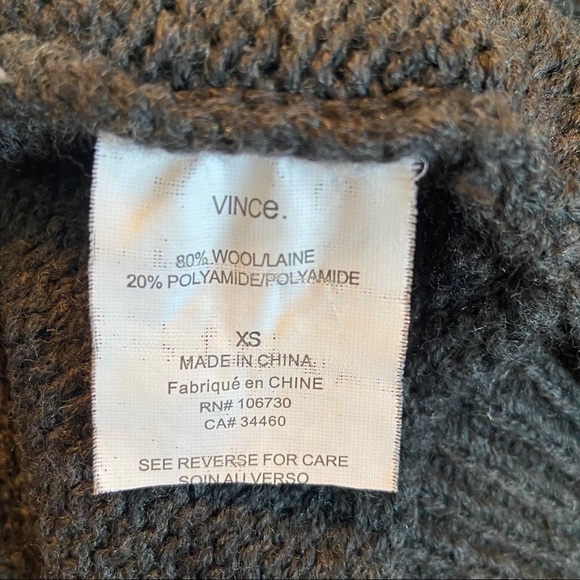 vince. Bishop Button Babydoll Gray Duster Cardigan - Picture 11 of 13